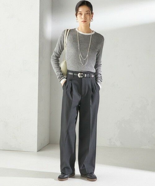 SHIPS / シップス ニット・セーター | 〈手洗い可能〉ラメ シアー リブ ニット プルオーバー | 詳細1