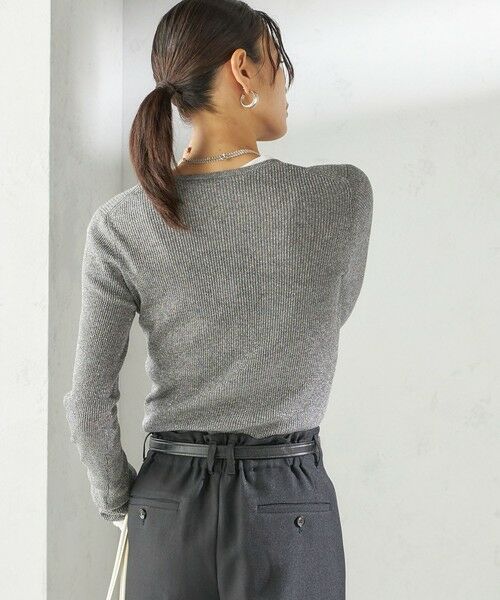 SHIPS / シップス ニット・セーター | 〈手洗い可能〉ラメ シアー リブ ニット プルオーバー | 詳細11