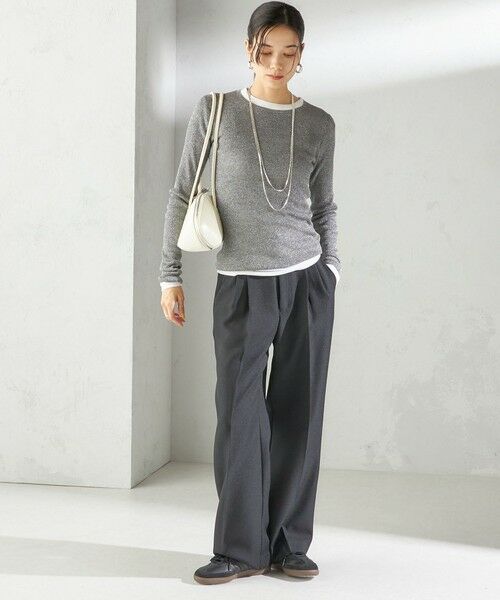 SHIPS / シップス ニット・セーター | 〈手洗い可能〉ラメ シアー リブ ニット プルオーバー | 詳細13