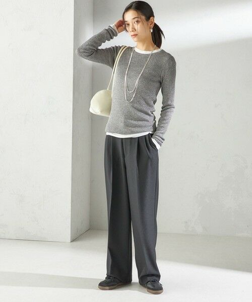 SHIPS / シップス ニット・セーター | 〈手洗い可能〉ラメ シアー リブ ニット プルオーバー | 詳細14