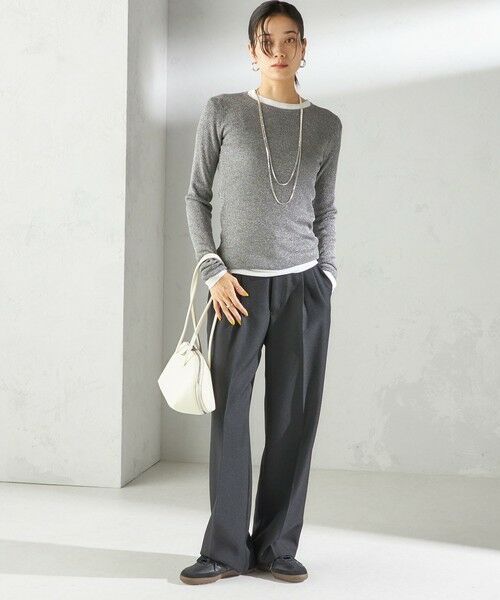 SHIPS / シップス ニット・セーター | 〈手洗い可能〉ラメ シアー リブ ニット プルオーバー | 詳細15