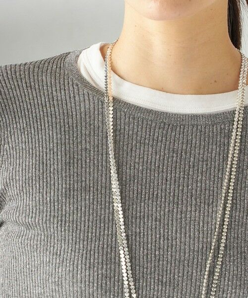 SHIPS / シップス ニット・セーター | 〈手洗い可能〉ラメ シアー リブ ニット プルオーバー | 詳細19