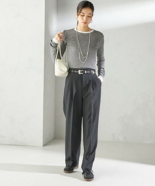 SHIPS / シップス ニット・セーター | 〈手洗い可能〉ラメ シアー リブ ニット プルオーバー | 詳細2