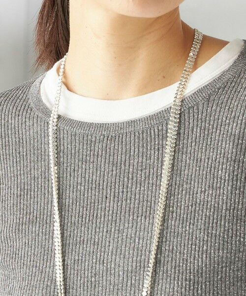 SHIPS / シップス ニット・セーター | 〈手洗い可能〉ラメ シアー リブ ニット プルオーバー | 詳細20