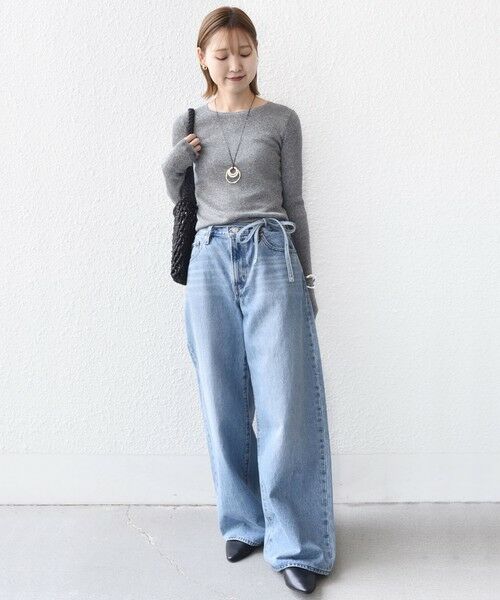 SHIPS / シップス ニット・セーター | 〈手洗い可能〉ラメ シアー リブ ニット プルオーバー | 詳細21