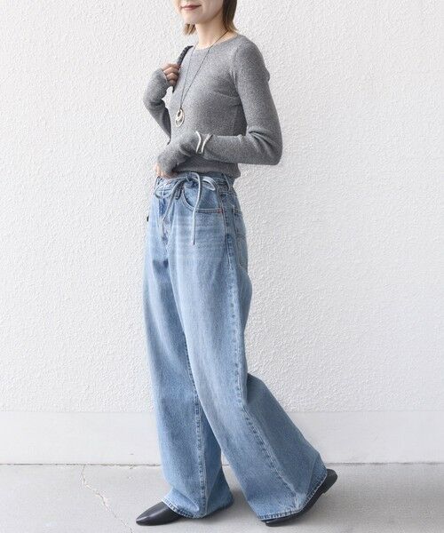 SHIPS / シップス ニット・セーター | 〈手洗い可能〉ラメ シアー リブ ニット プルオーバー | 詳細22