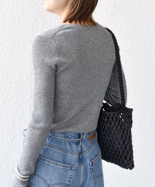 SHIPS / シップス ニット・セーター | 〈手洗い可能〉ラメ シアー リブ ニット プルオーバー | 詳細28