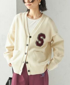 SHIPS / シップス カーディガン・ボレロ | 〈手洗い可能〉サガラ ワッペン レタード カーディガン