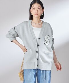 SHIPS / シップス カーディガン・ボレロ | 〈手洗い可能〉サガラ ワッペン レタード カーディガン