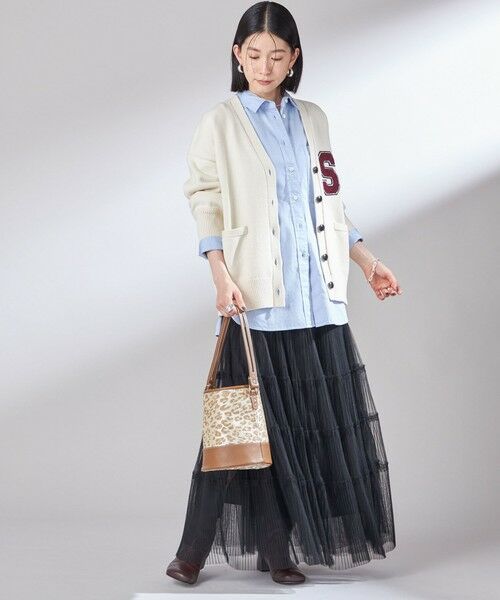 SHIPS / シップス カーディガン・ボレロ | 〈手洗い可能〉サガラ ワッペン レタード カーディガン | 詳細12