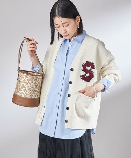 SHIPS / シップス カーディガン・ボレロ | 〈手洗い可能〉サガラ ワッペン レタード カーディガン | 詳細14