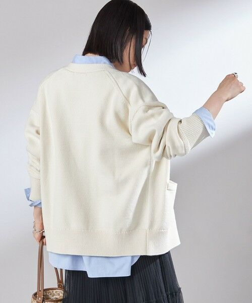 SHIPS / シップス カーディガン・ボレロ | 〈手洗い可能〉サガラ ワッペン レタード カーディガン | 詳細16