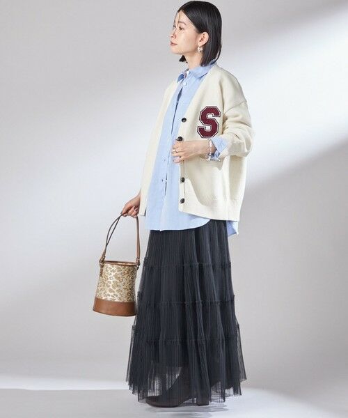 SHIPS / シップス カーディガン・ボレロ | 〈手洗い可能〉サガラ ワッペン レタード カーディガン | 詳細9