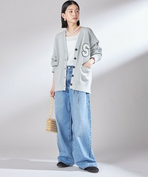 SHIPS / シップス カーディガン・ボレロ | 〈手洗い可能〉サガラ ワッペン レタード カーディガン | 詳細23