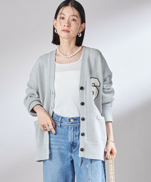 SHIPS / シップス カーディガン・ボレロ | 〈手洗い可能〉サガラ ワッペン レタード カーディガン | 詳細28