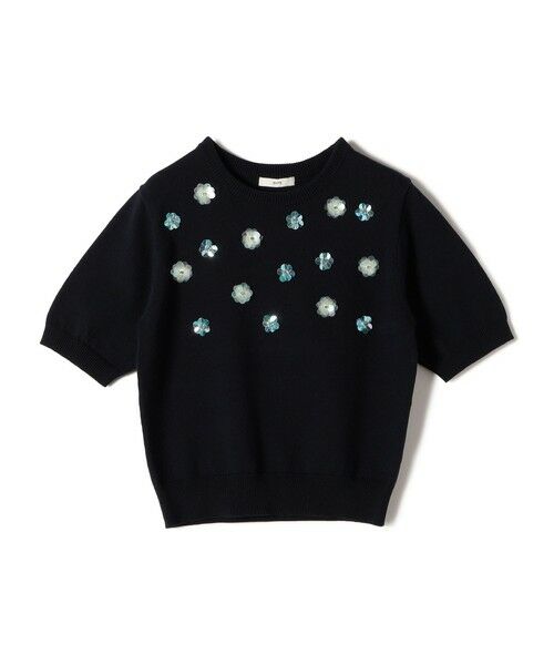 SHIPS / シップス ニット・セーター | 〈手洗い可能〉フラワー ビジュー ショート スリーブ ニット プルオーバー | 詳細26