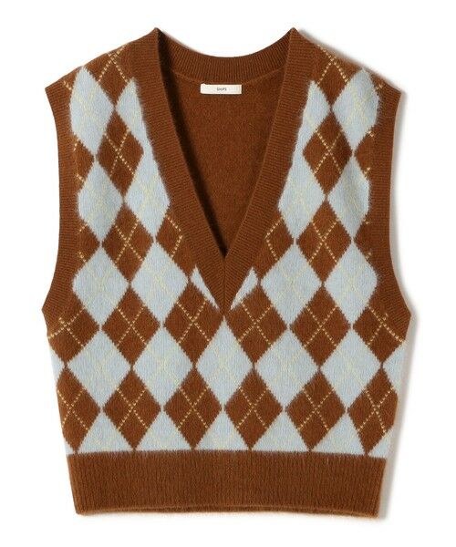 SHIPS / シップス ベスト | 〈手洗い可能〉ディープ Vネック アーガイル ベスト | 詳細15