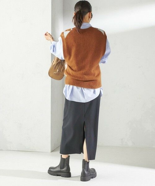 SHIPS / シップス ベスト | 〈手洗い可能〉ディープ Vネック アーガイル ベスト | 詳細4