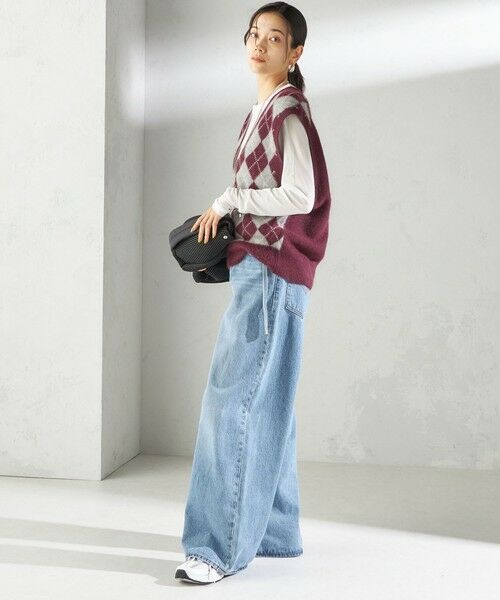 SHIPS / シップス ベスト | 〈手洗い可能〉ディープ Vネック アーガイル ベスト | 詳細22