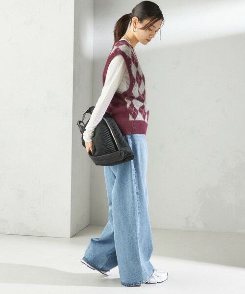 SHIPS / シップス ベスト | 〈手洗い可能〉ディープ Vネック アーガイル ベスト | 詳細24