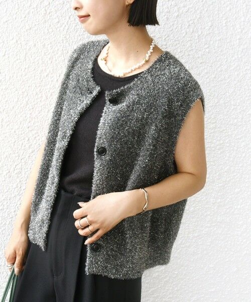 SHIPS / シップス ベスト | 〈手洗い可能〉ラメ ニット ベスト | 詳細5