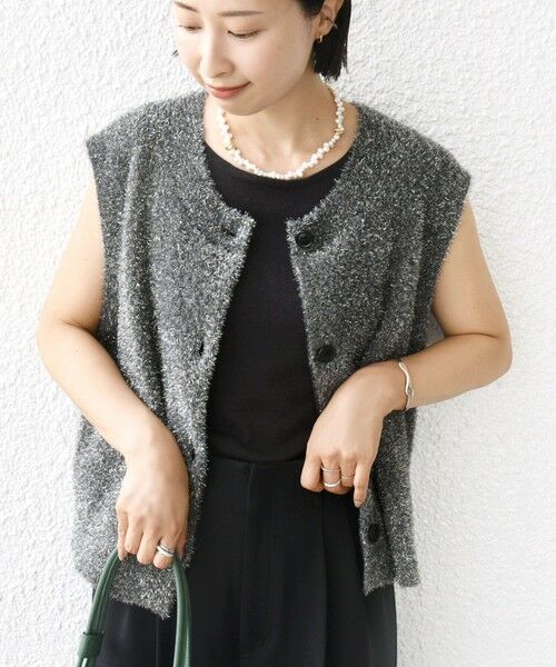 SHIPS / シップス ベスト | 〈手洗い可能〉ラメ ニット ベスト | 詳細8