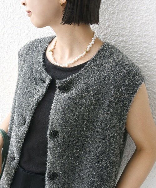 SHIPS / シップス ベスト | 〈手洗い可能〉ラメ ニット ベスト | 詳細9