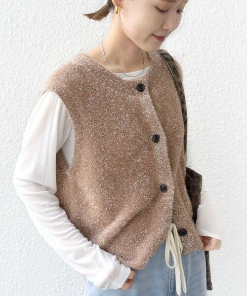 SHIPS / シップス ベスト | 〈手洗い可能〉ラメ ニット ベスト | 詳細18