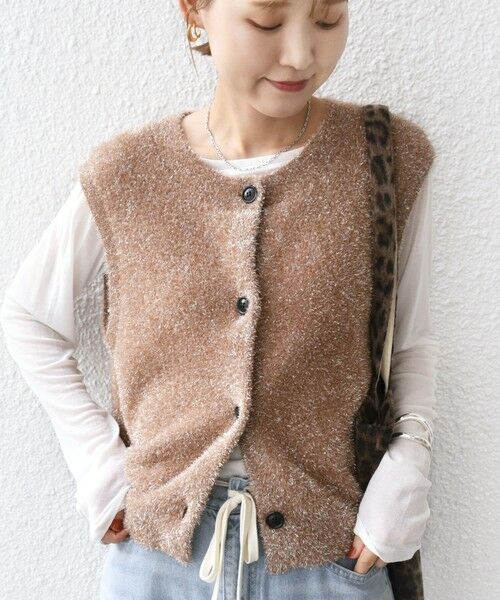 SHIPS / シップス ベスト | 〈手洗い可能〉ラメ ニット ベスト | 詳細19