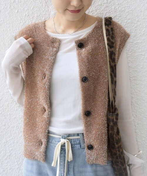 SHIPS / シップス ベスト | 〈手洗い可能〉ラメ ニット ベスト | 詳細23