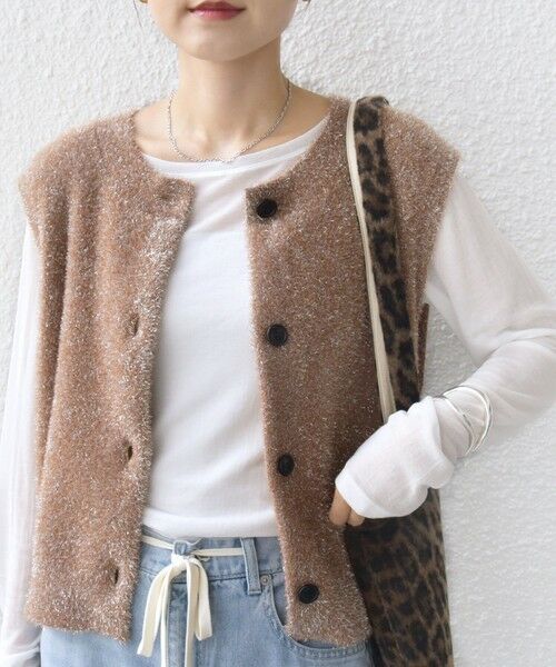 SHIPS / シップス ベスト | 〈手洗い可能〉ラメ ニット ベスト | 詳細24