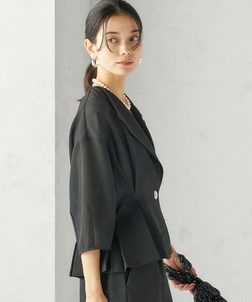 SHIPS / シップス テーラードジャケット | troisiemeCHACO:〈洗濯機可能〉メッシュ 半袖 ジャケット | 詳細10