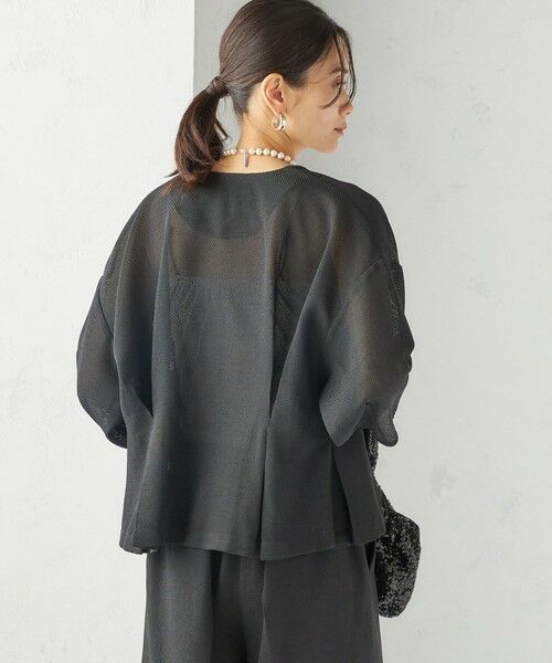 SHIPS / シップス テーラードジャケット | troisiemeCHACO:〈洗濯機可能〉メッシュ 半袖 ジャケット | 詳細9