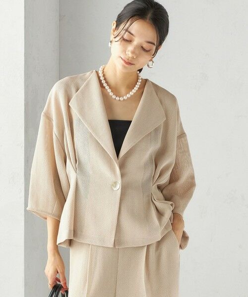 SHIPS / シップス テーラードジャケット | troisiemeCHACO:〈洗濯機可能〉メッシュ 半袖 ジャケット | 詳細19