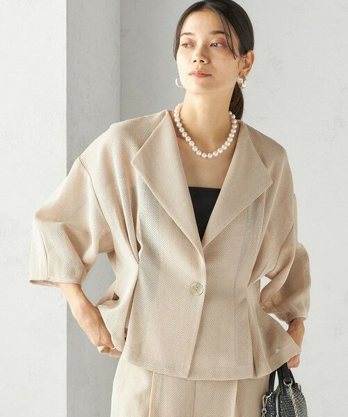 SHIPS / シップス テーラードジャケット | troisiemeCHACO:〈洗濯機可能〉メッシュ 半袖 ジャケット | 詳細23