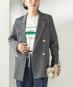 SHIPS / シップス テーラードジャケット | 《一部追加予約》ウール ギャバジン ダブル ブレスト ジャケット