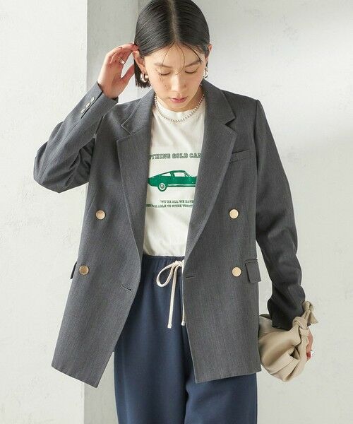 SHIPS / シップス テーラードジャケット | 《一部追加予約》ウール ギャバジン ダブル ブレスト ジャケット | 詳細10