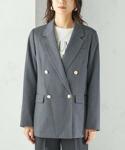 SHIPS / シップス テーラードジャケット | 《一部追加予約》ウール ギャバジン ダブル ブレスト ジャケット | 詳細27