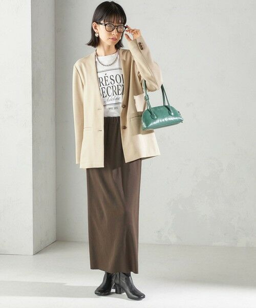 SHIPS / シップス ノーカラージャケット | 《一部追加予約》〈手洗い可能〉TUMUGITO(R) シャーク ツイード カラーレス ジャケット | 詳細1