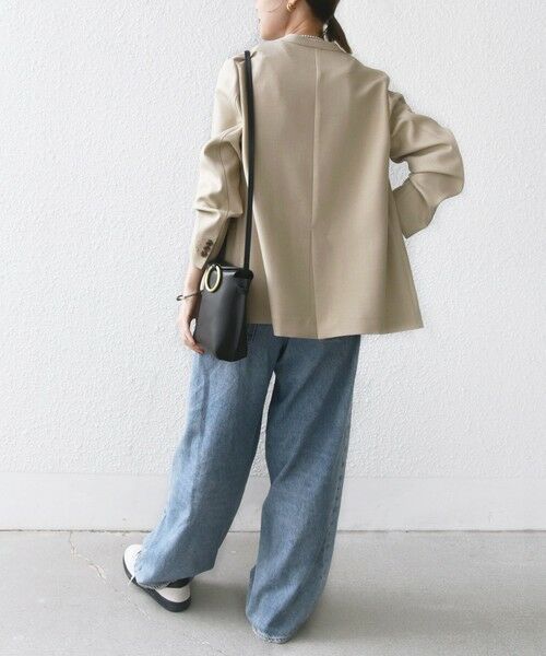 SHIPS / シップス ノーカラージャケット | 《一部追加予約》〈手洗い可能〉TUMUGITO(R) シャーク ツイード カラーレス ジャケット | 詳細11