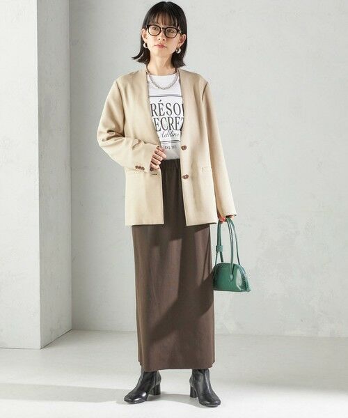 SHIPS / シップス ノーカラージャケット | 《一部追加予約》〈手洗い可能〉TUMUGITO(R) シャーク ツイード カラーレス ジャケット | 詳細2