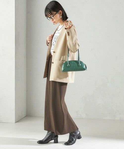 SHIPS / シップス ノーカラージャケット | 《一部追加予約》〈手洗い可能〉TUMUGITO(R) シャーク ツイード カラーレス ジャケット | 詳細3