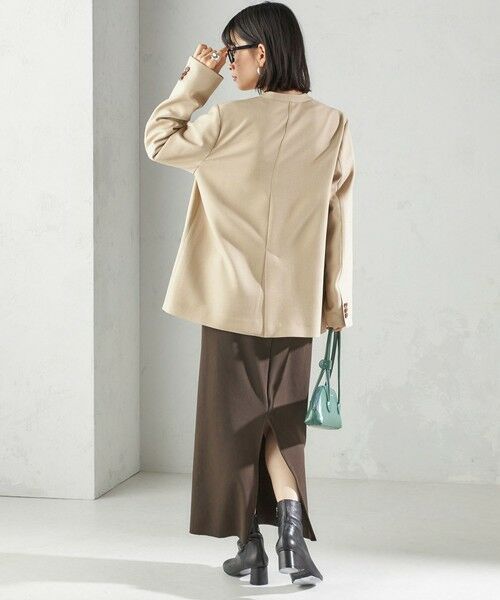 SHIPS / シップス ノーカラージャケット | 《一部追加予約》〈手洗い可能〉TUMUGITO(R) シャーク ツイード カラーレス ジャケット | 詳細4