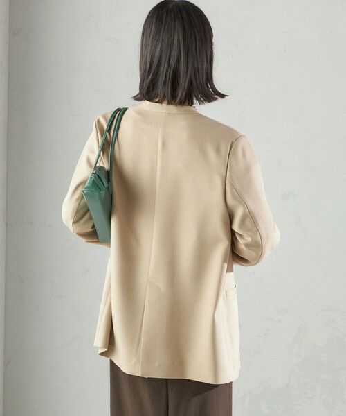 SHIPS / シップス ノーカラージャケット | 《一部追加予約》〈手洗い可能〉TUMUGITO(R) シャーク ツイード カラーレス ジャケット | 詳細6