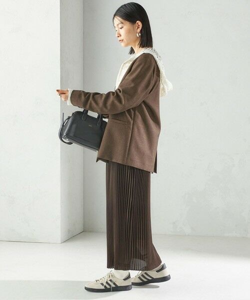 SHIPS / シップス ノーカラージャケット | 《一部追加予約》〈手洗い可能〉TUMUGITO(R) シャーク ツイード カラーレス ジャケット | 詳細18