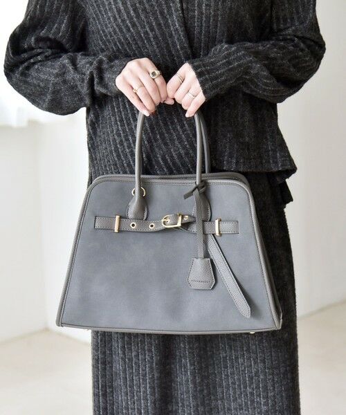 SHIPS / シップス トートバッグ | quaranciel: 2way 金具 ベルト スクエア トート バッグ（A4対応） | 詳細1