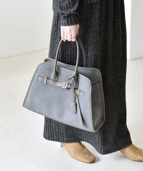 SHIPS / シップス トートバッグ | quaranciel: 2way 金具 ベルト スクエア トート バッグ（A4対応） | 詳細3