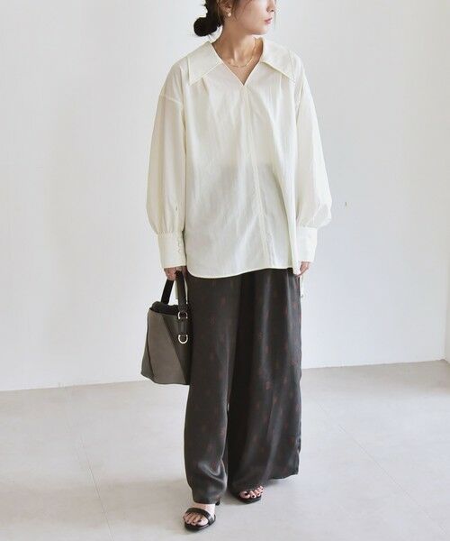 SHIPS / シップス シャツ・ブラウス | quaranciel: ナイロン タスラン ビッグカラー シャツ ブラウス | 詳細1