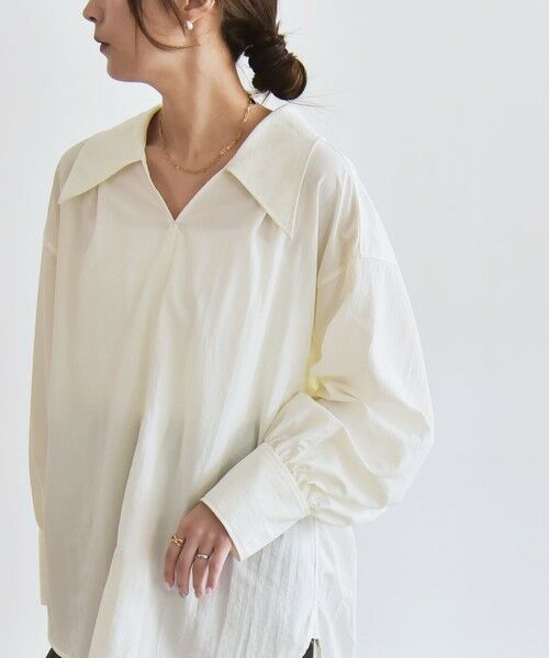 SHIPS / シップス シャツ・ブラウス | quaranciel: ナイロン タスラン ビッグカラー シャツ ブラウス | 詳細6