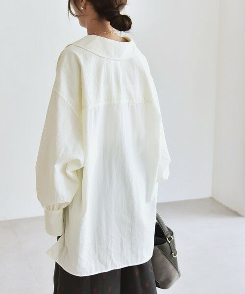 SHIPS / シップス シャツ・ブラウス | quaranciel: ナイロン タスラン ビッグカラー シャツ ブラウス | 詳細8